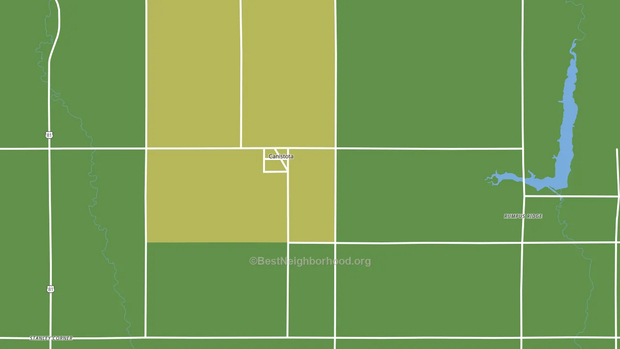Canistota, SD block-group voter-turnout map