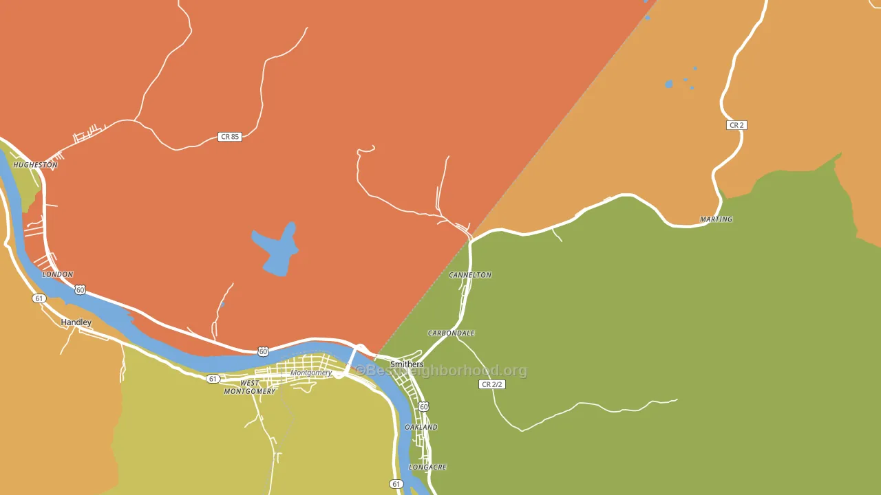 Cannelton, WV block-group voter-turnout map
