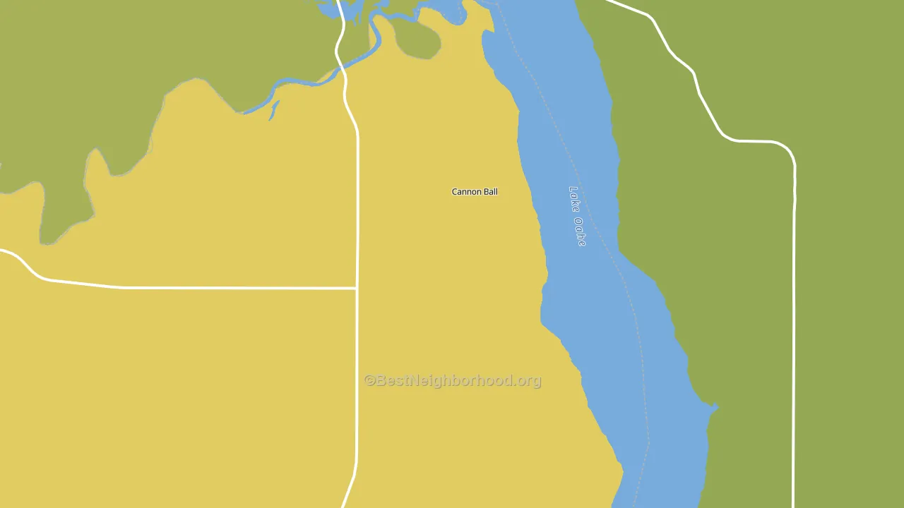 Cannon Ball, ND block-group voter-turnout map