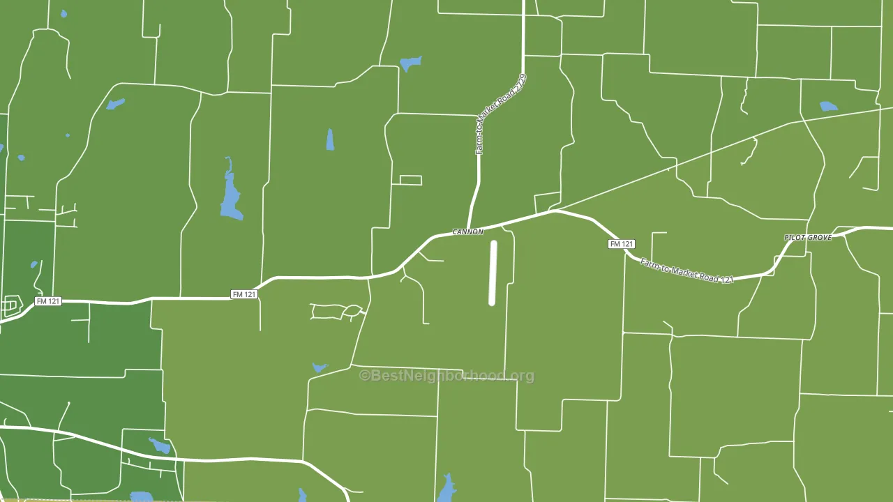 Cannon, TX block-group voter-turnout map