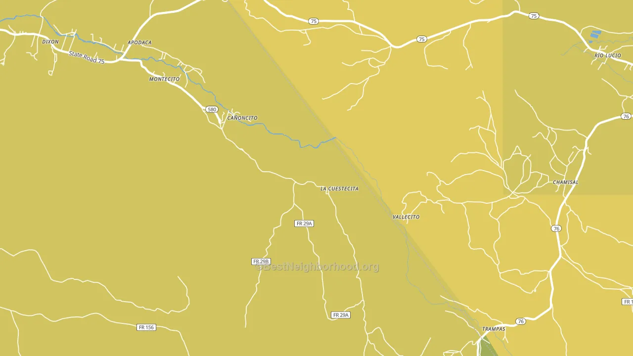 Canoncito, NM block-group voter-turnout map