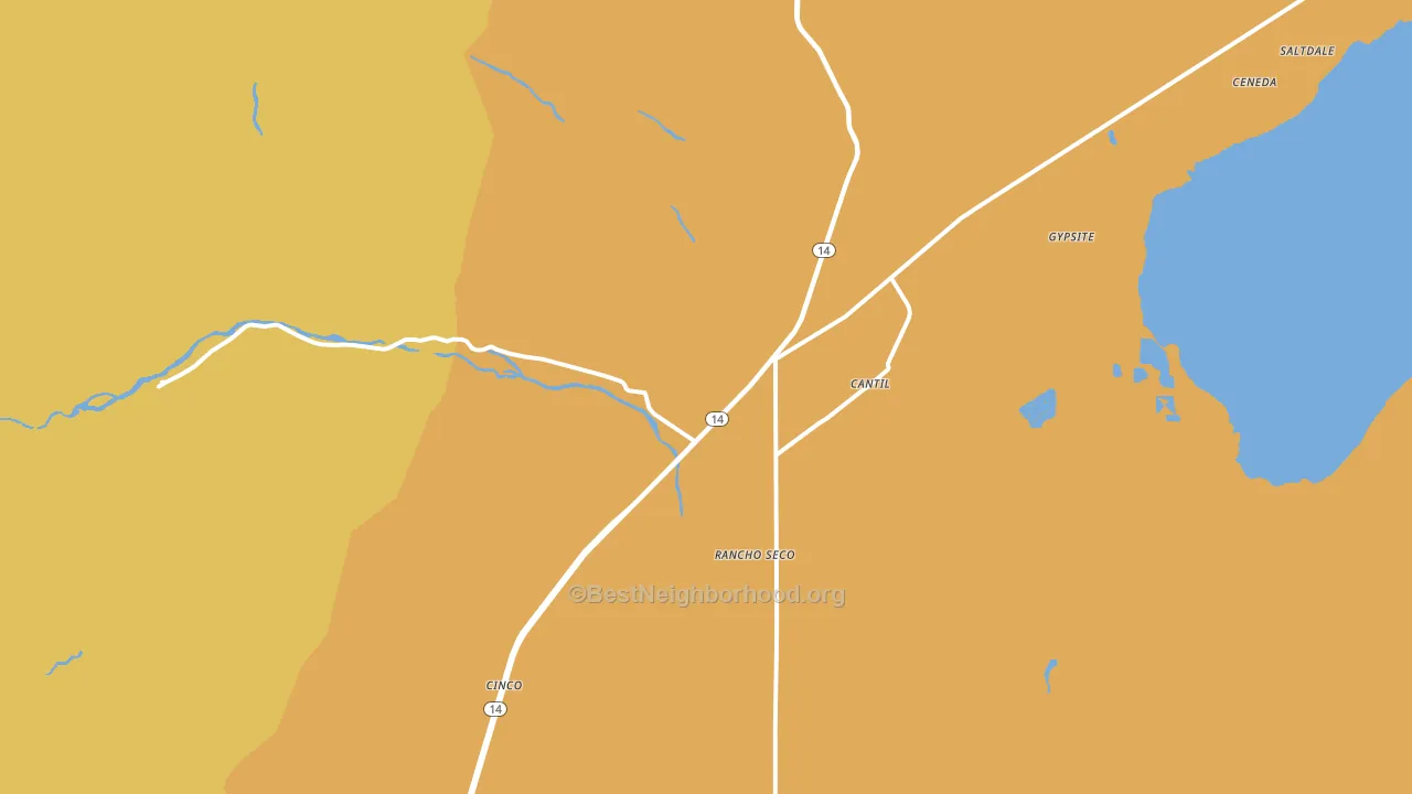 Cantil, CA block-group voter-turnout map