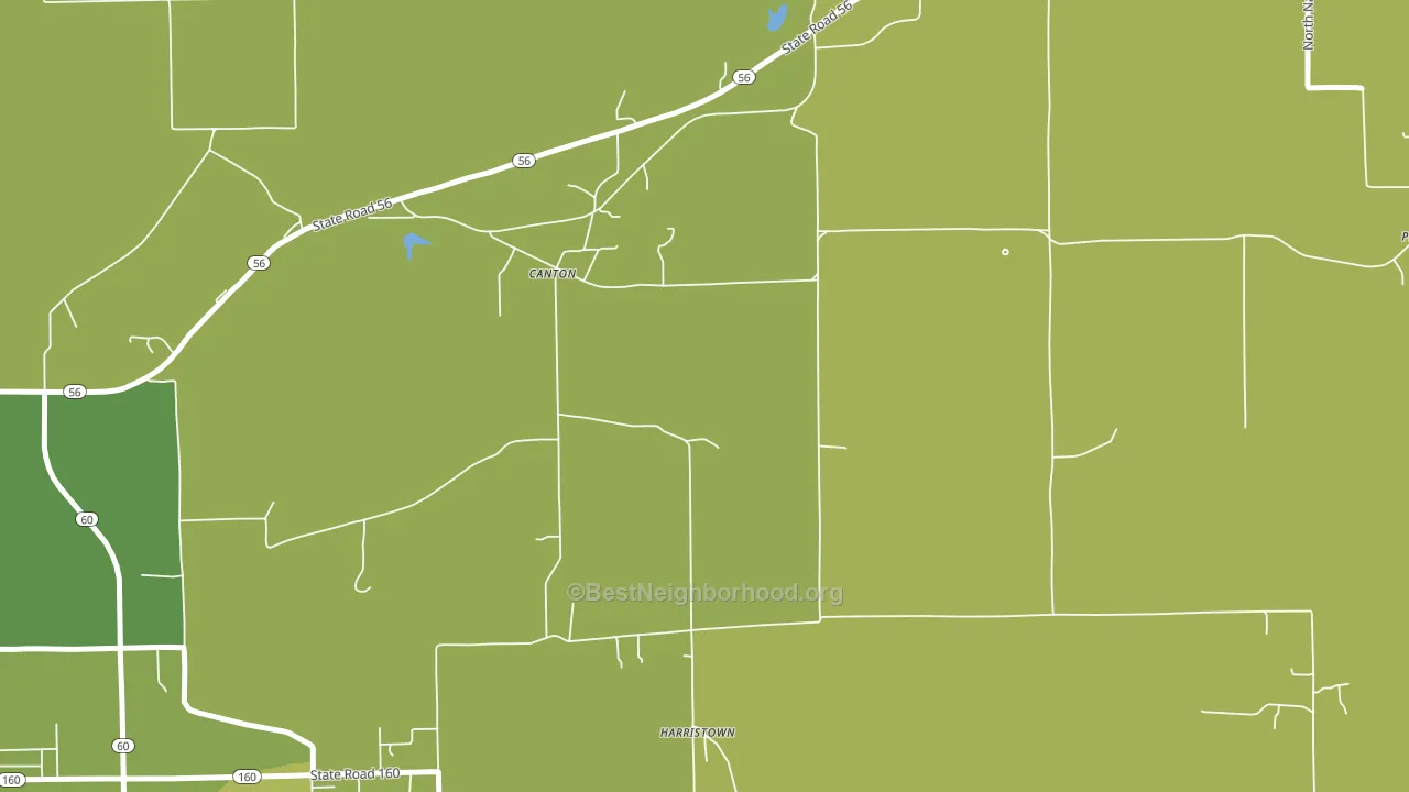 Canton, IN block-group voter-turnout map