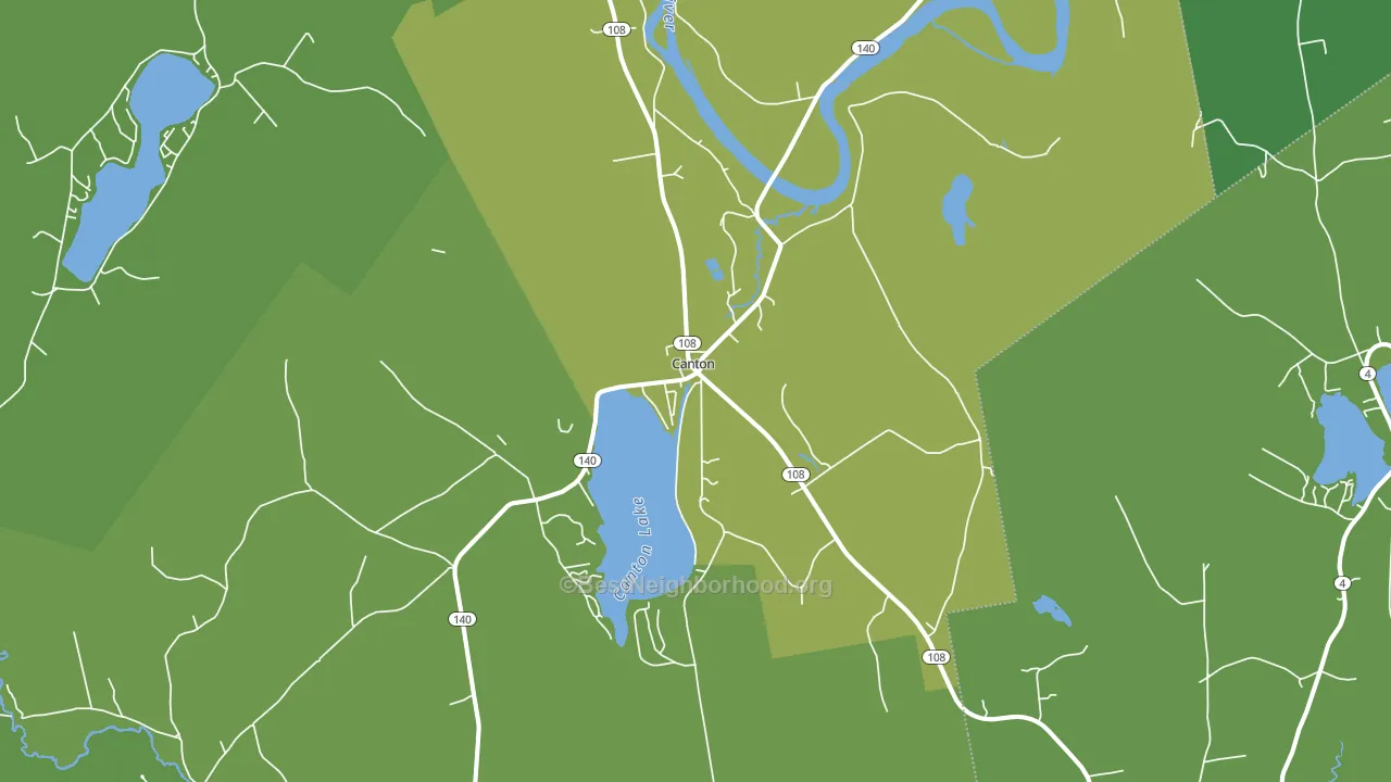 Canton, ME block-group voter-turnout map