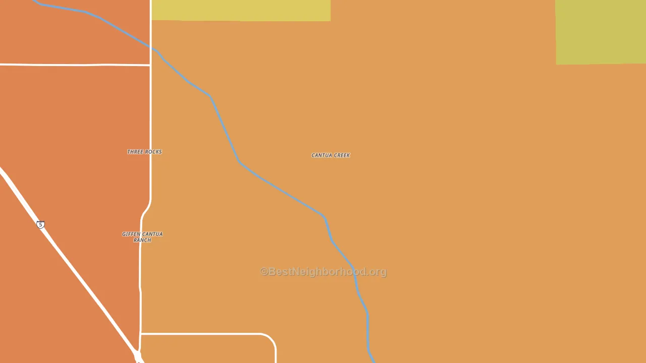 Cantua Creek, CA block-group voter-turnout map
