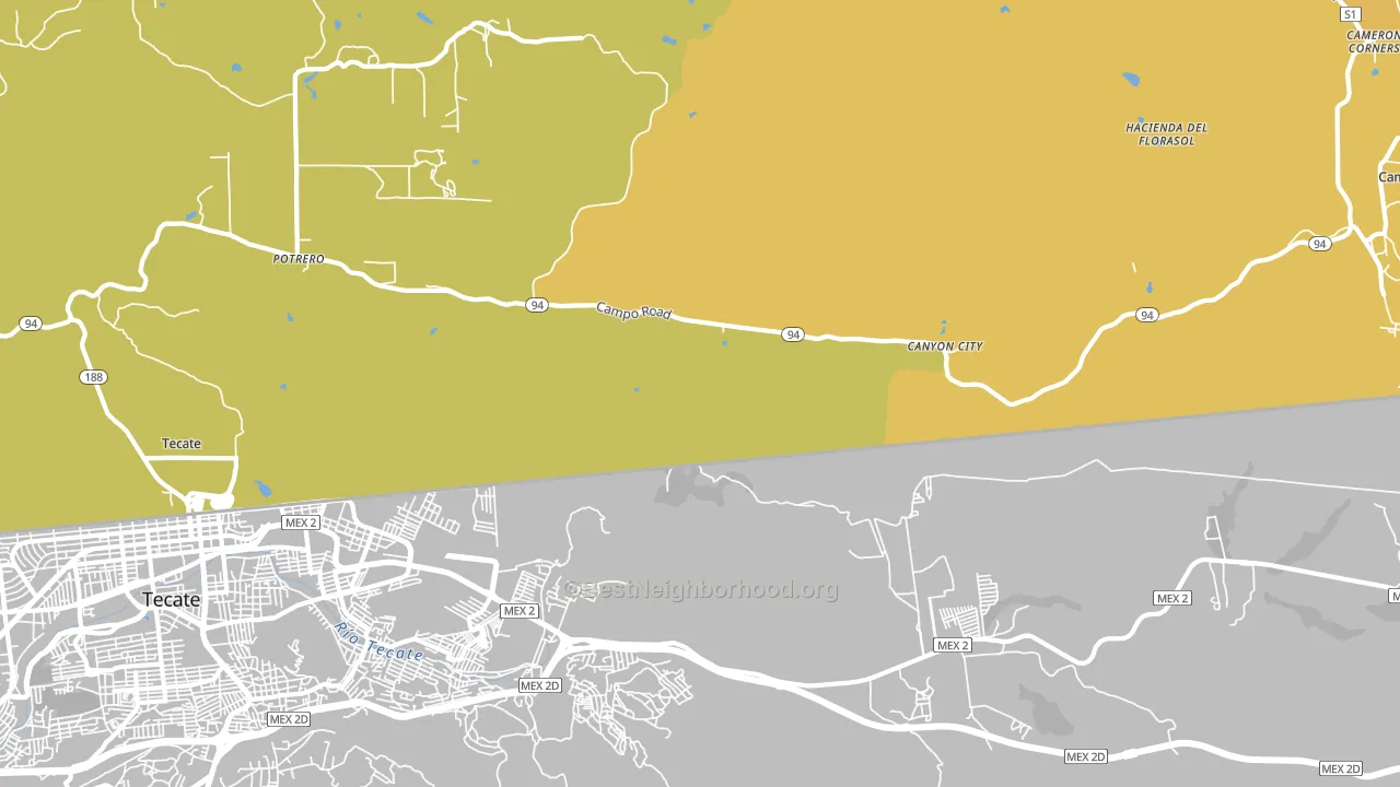 Canyon City, CA block-group voter-turnout map