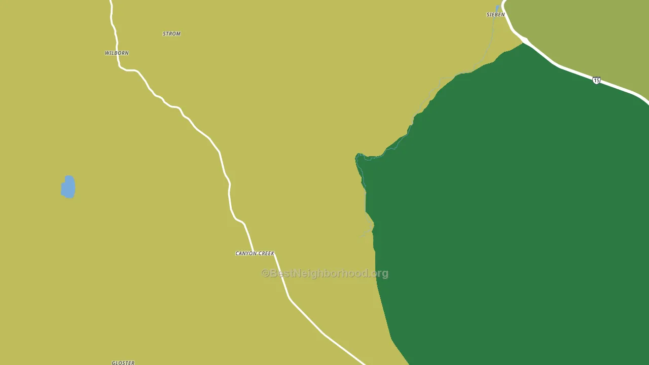 Canyon Creek, MT block-group voter-turnout map