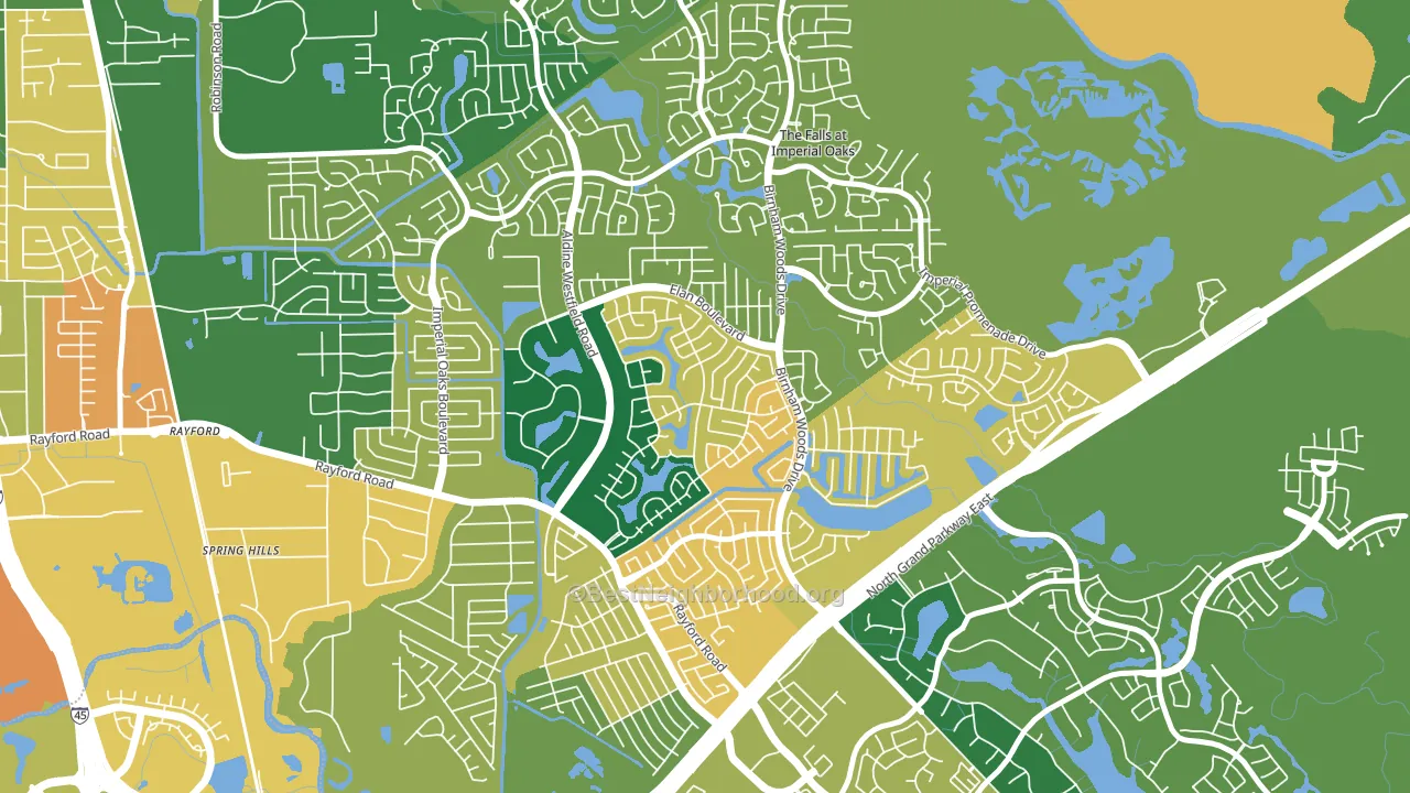 Canyon Lakes at Legends Ranch, Spring, TX block-group voter-turnout map