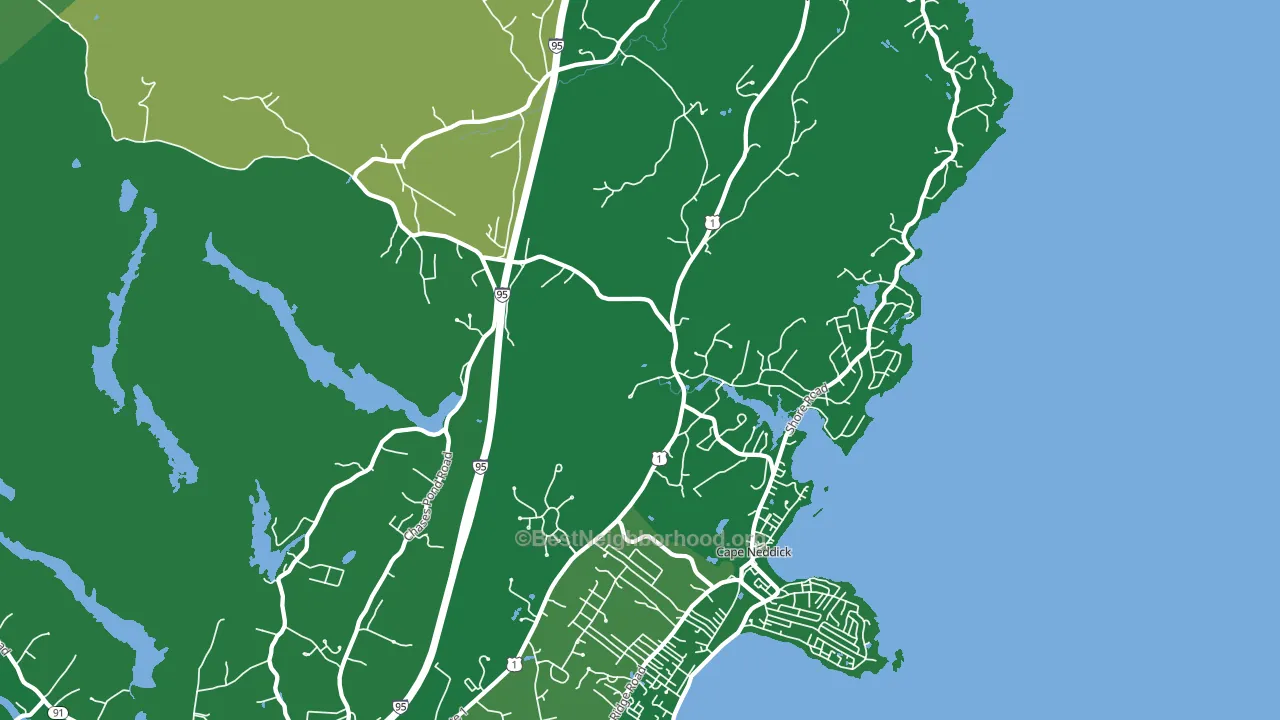 Cape Neddick, ME block-group voter-turnout map