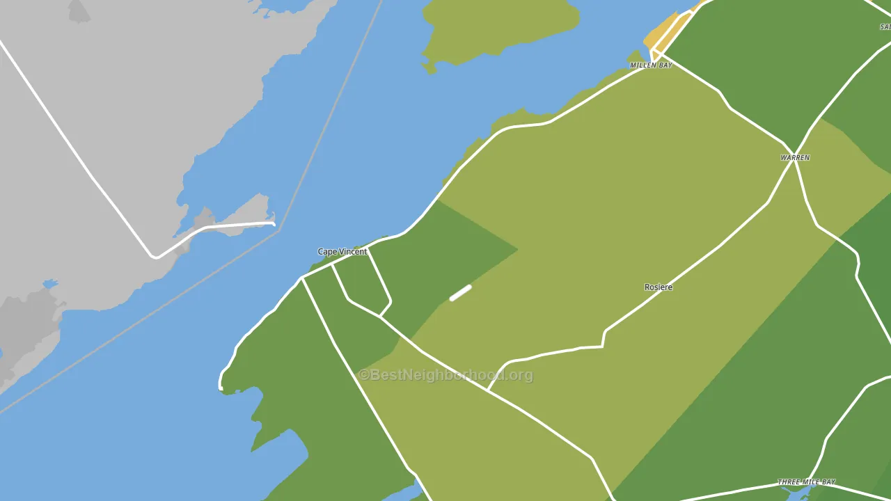 Cape Vincent, NY block-group voter-turnout map