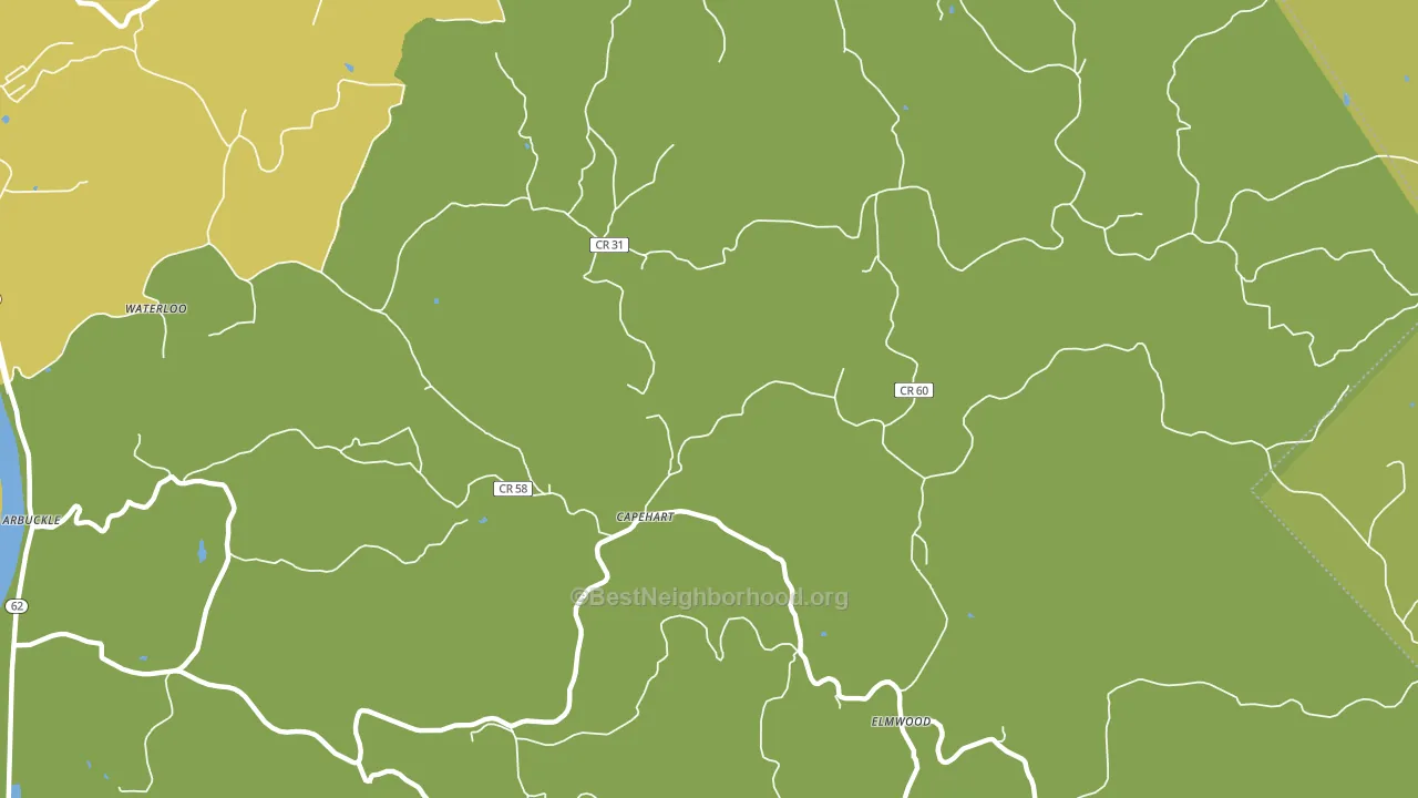 Capehart, WV block-group voter-turnout map