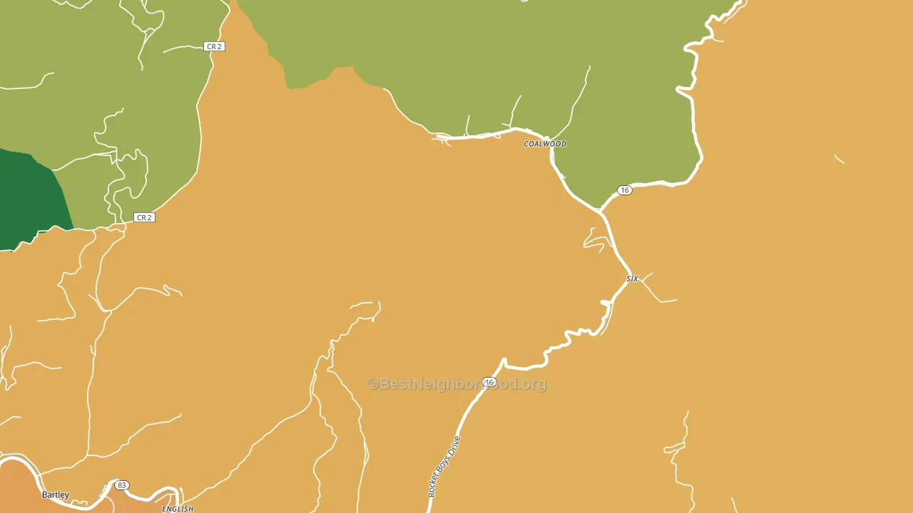 Capels, WV block-group voter-turnout map