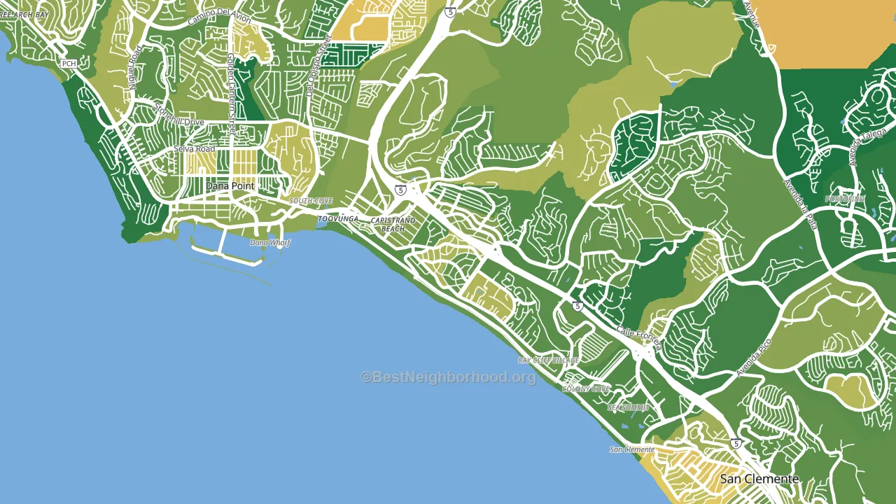 Capistrano Beach, CA block-group voter-turnout map