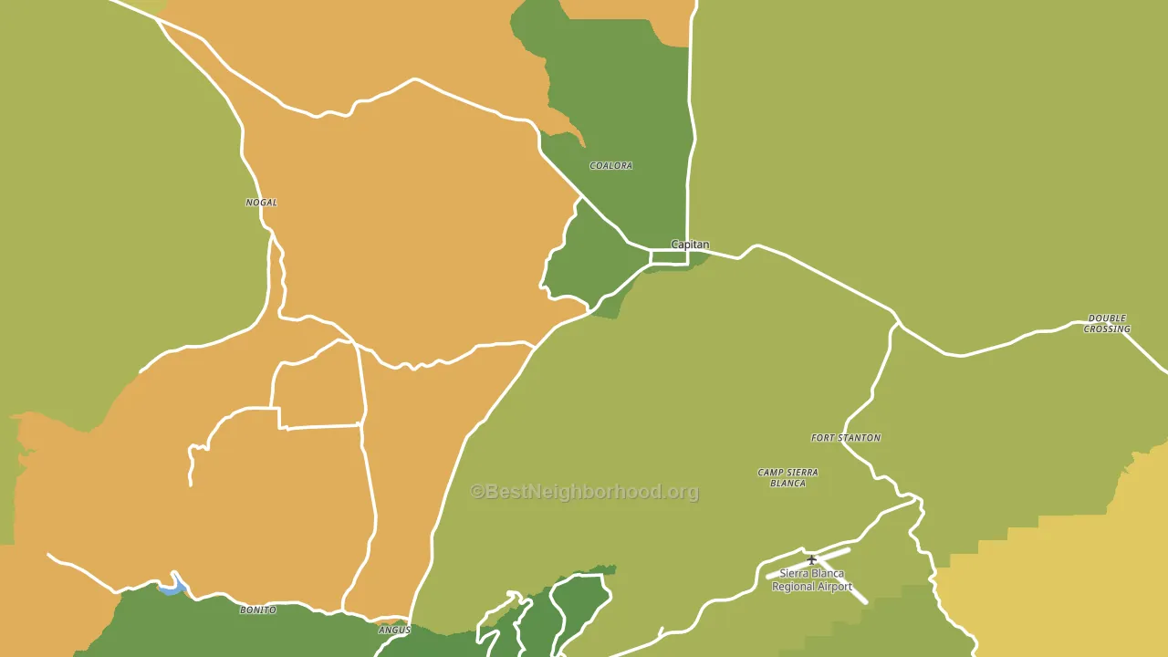 Capitan, NM block-group voter-turnout map
