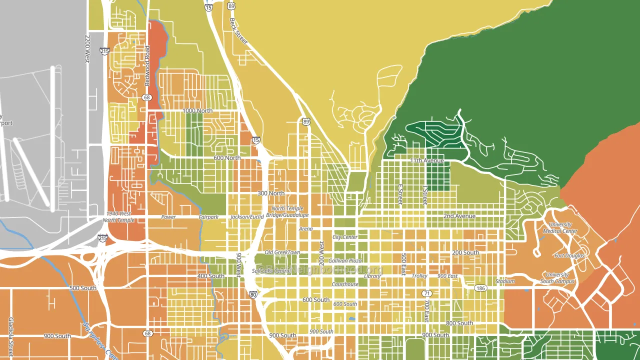Capitol Hill, Salt Lake City, UT block-group voter-turnout map