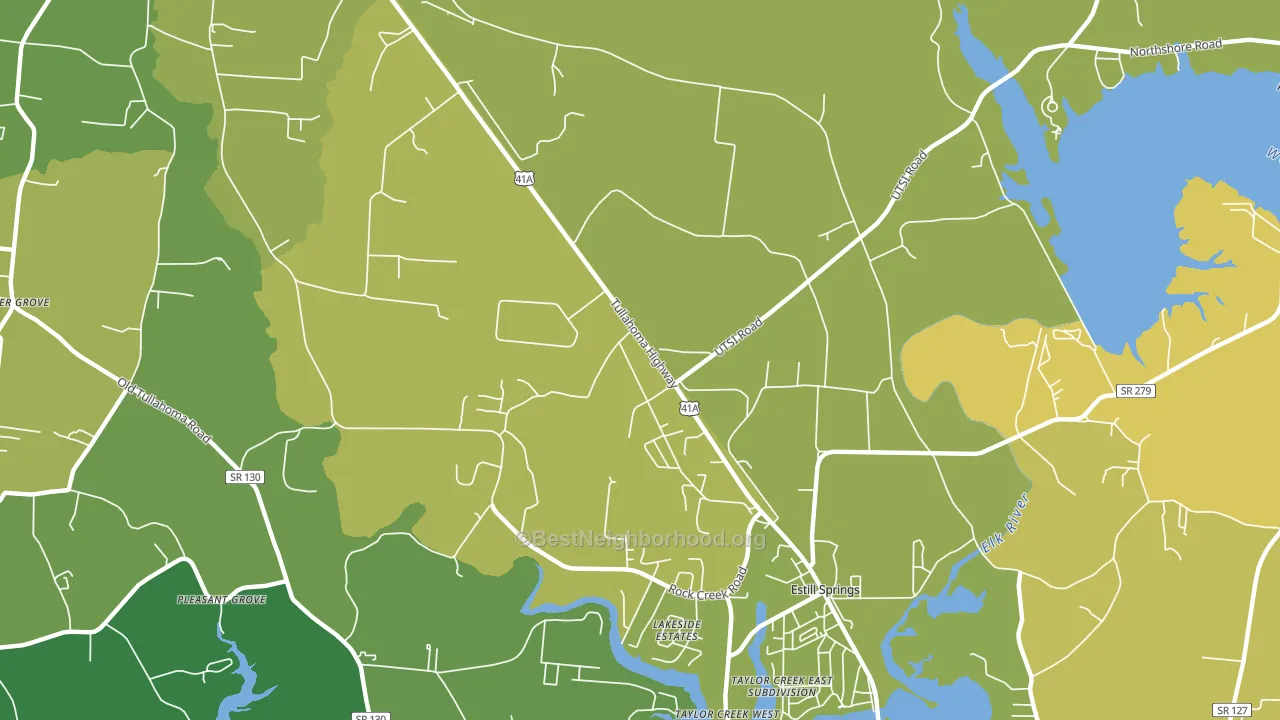 Capitol Hill, TN block-group voter-turnout map