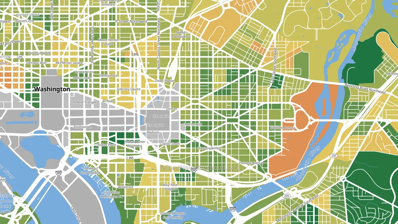 Capitol Hill, Washington, DC block-group voter-turnout map
