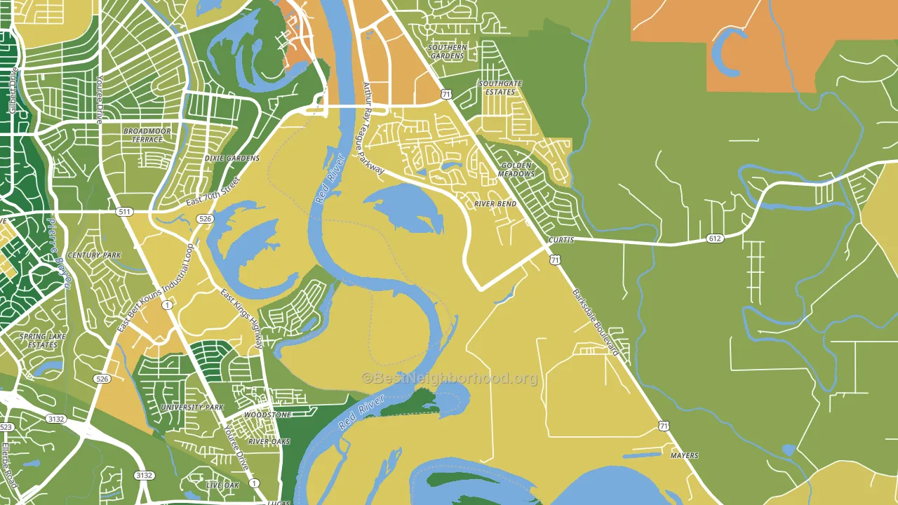 Caplis, LA block-group voter-turnout map