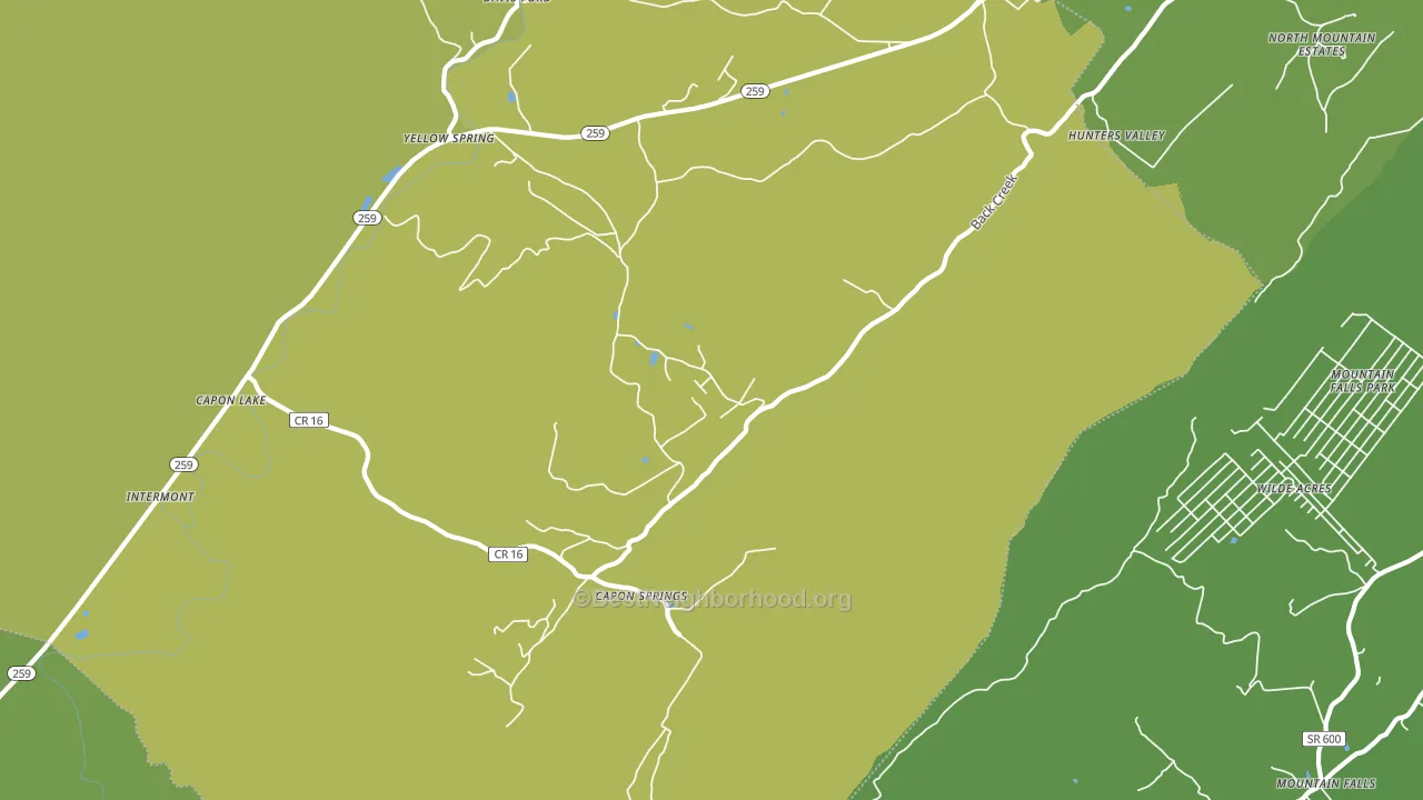 Capon Springs, WV block-group voter-turnout map