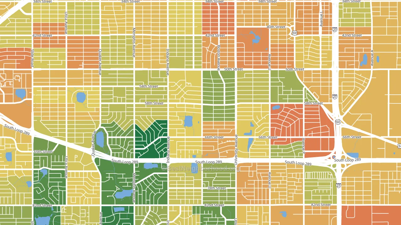Caprock, Lubbock, TX block-group voter-turnout map