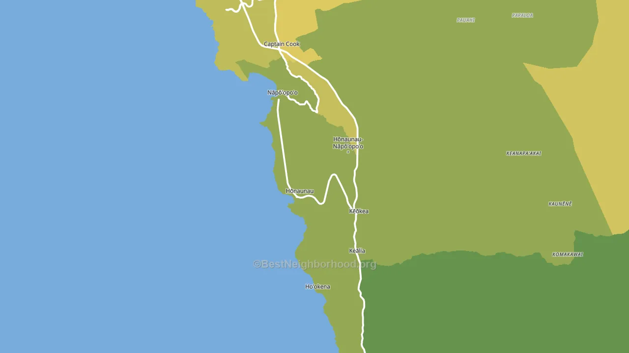 Captain Cook, HI block-group voter-turnout map