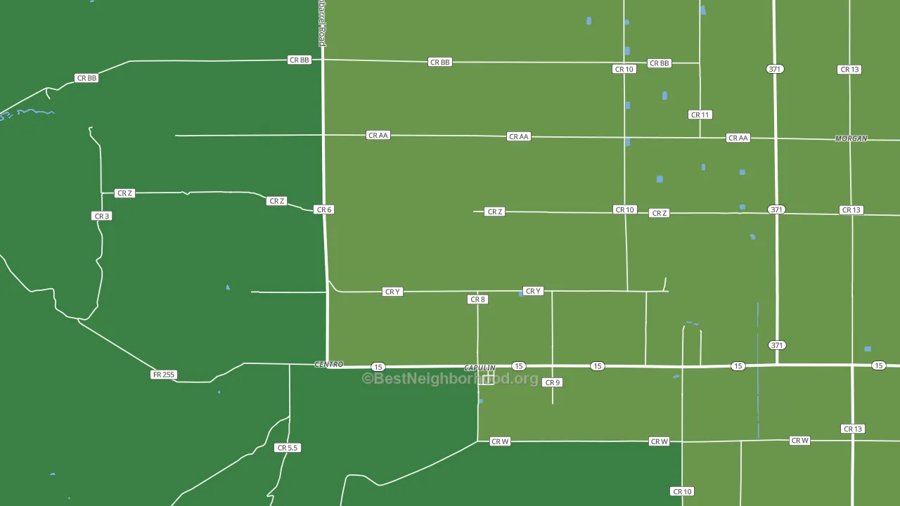Capulin, CO block-group voter-turnout map