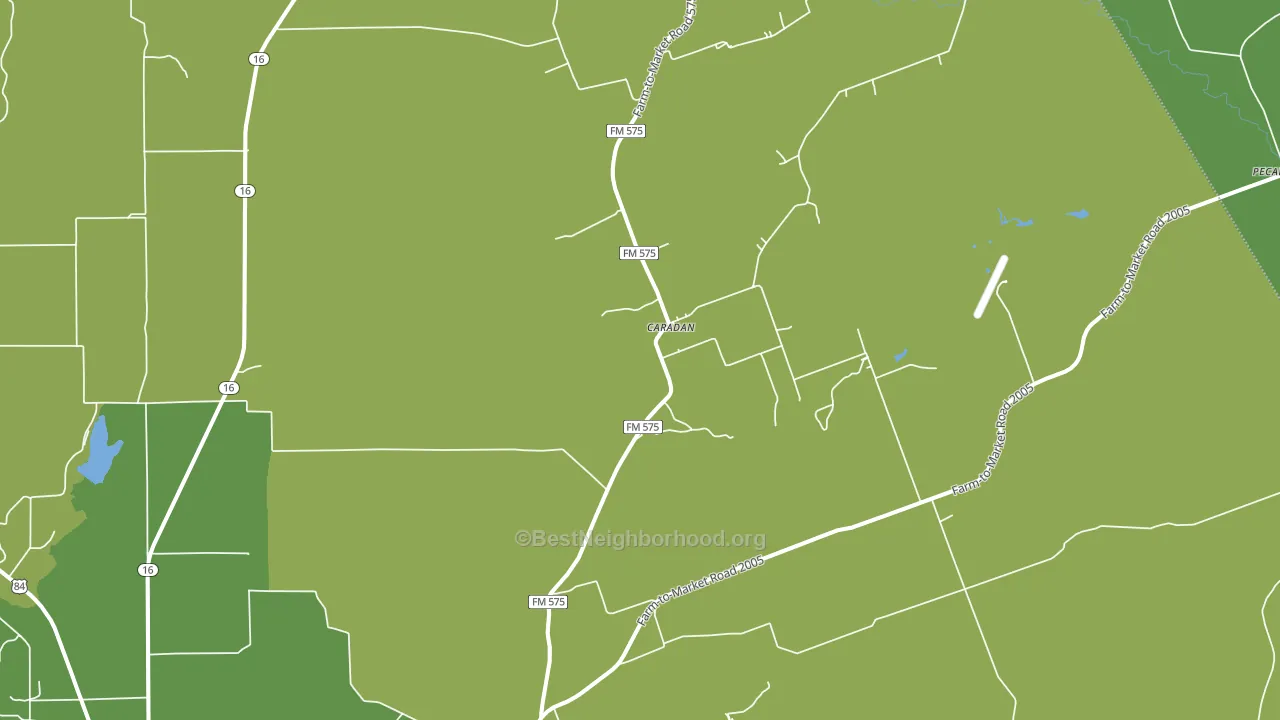 Caradan, TX block-group voter-turnout map