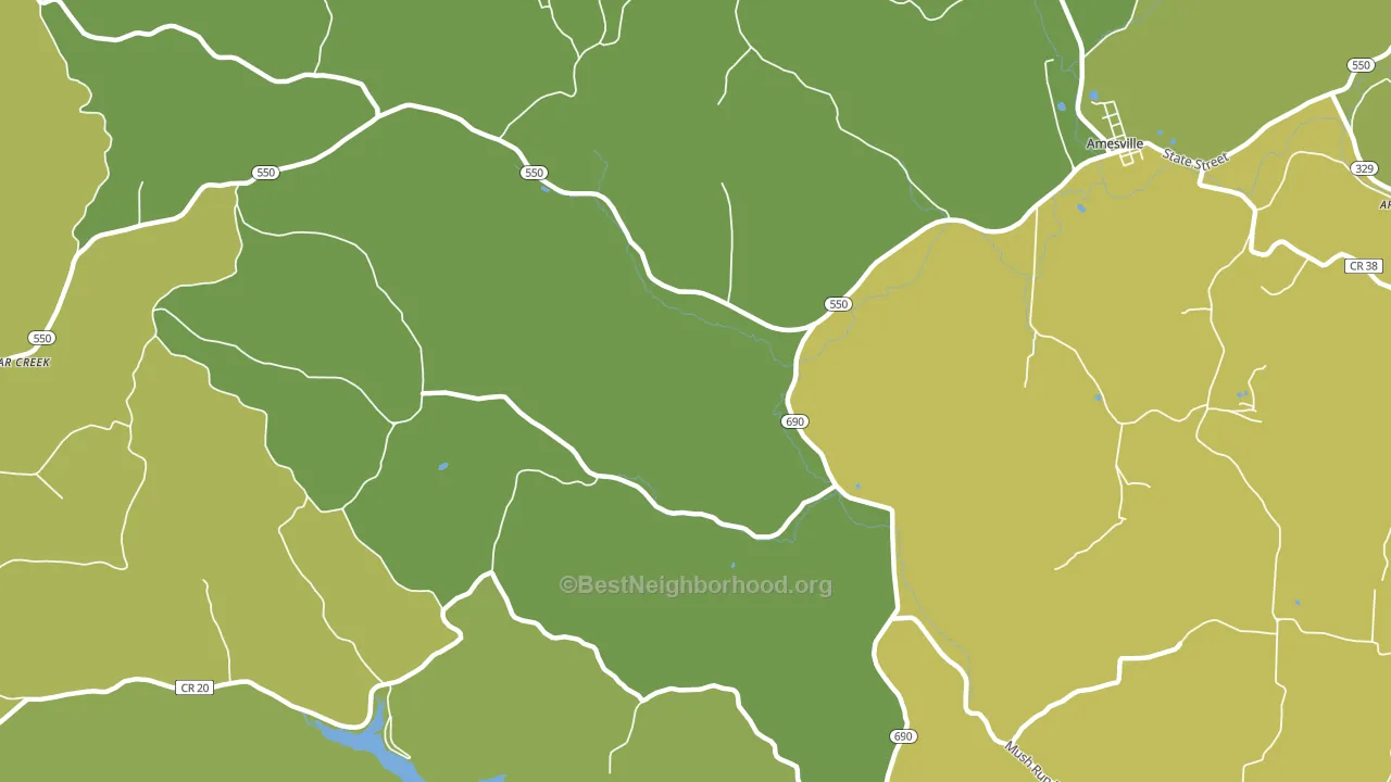 Carbondale, OH block-group voter-turnout map