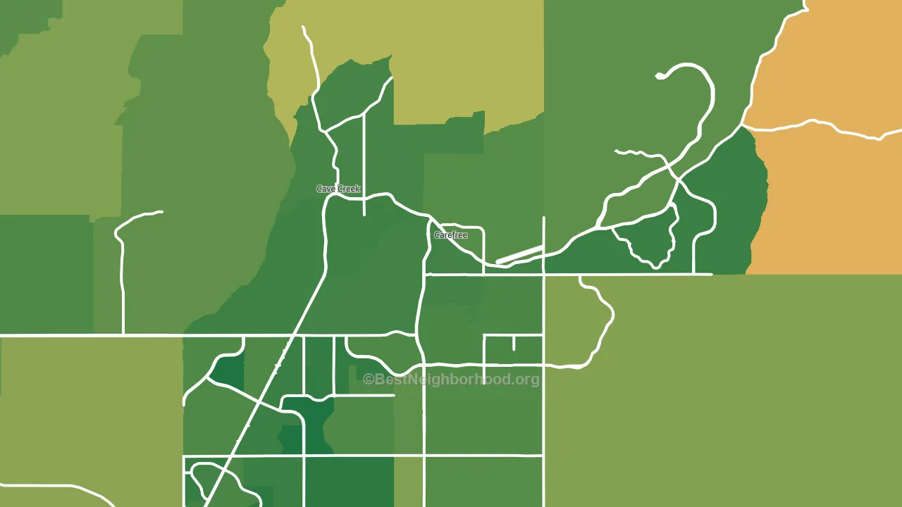 Carefree, AZ block-group voter-turnout map