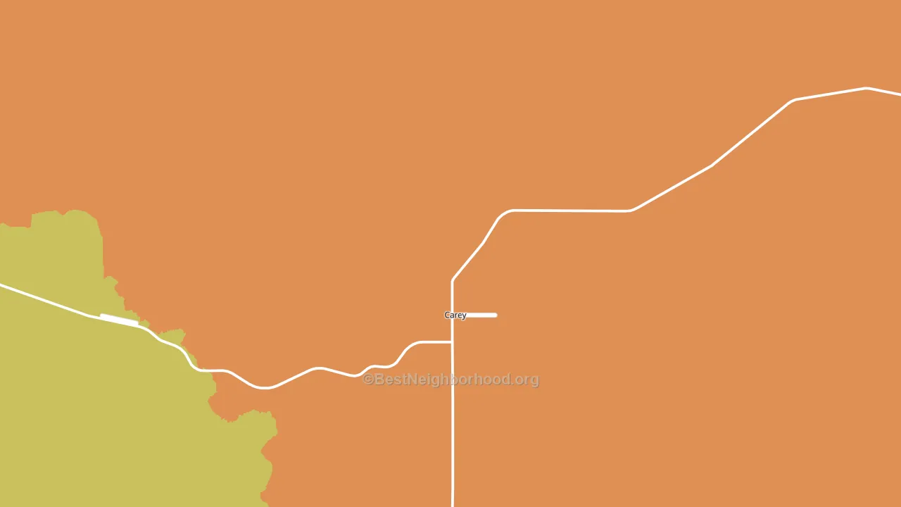 Carey, ID block-group voter-turnout map