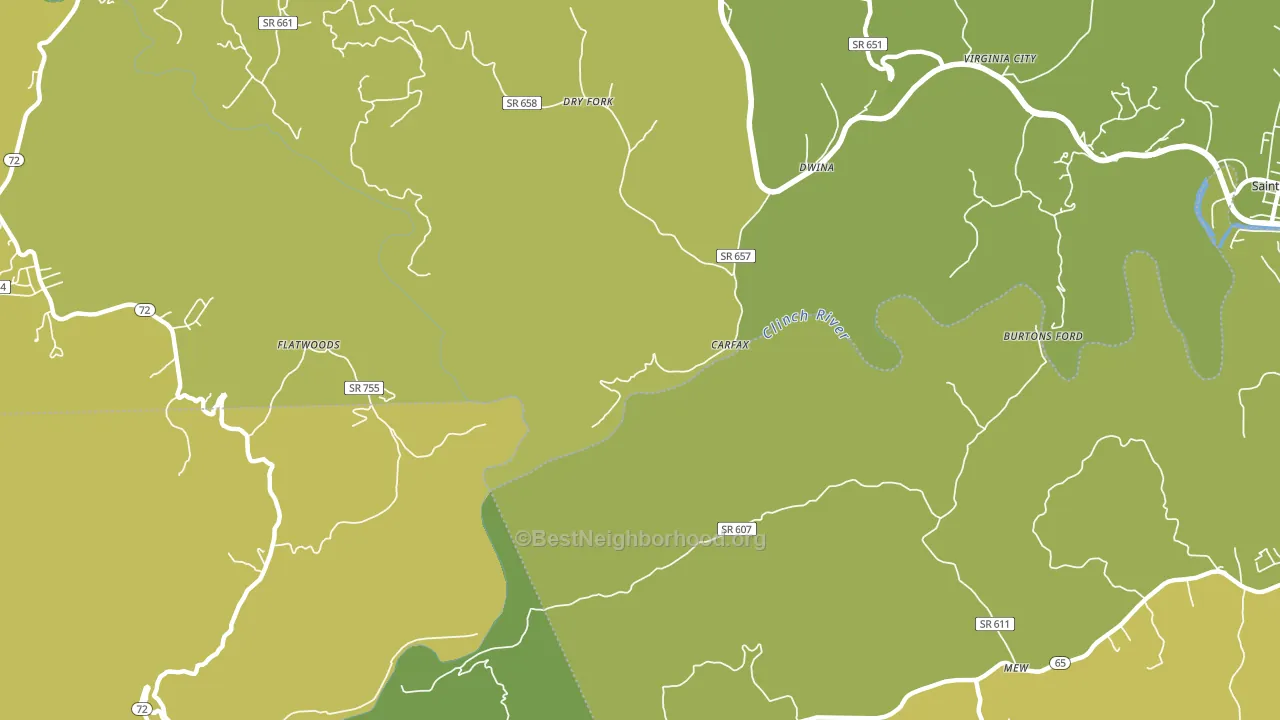 Carfax, VA block-group voter-turnout map