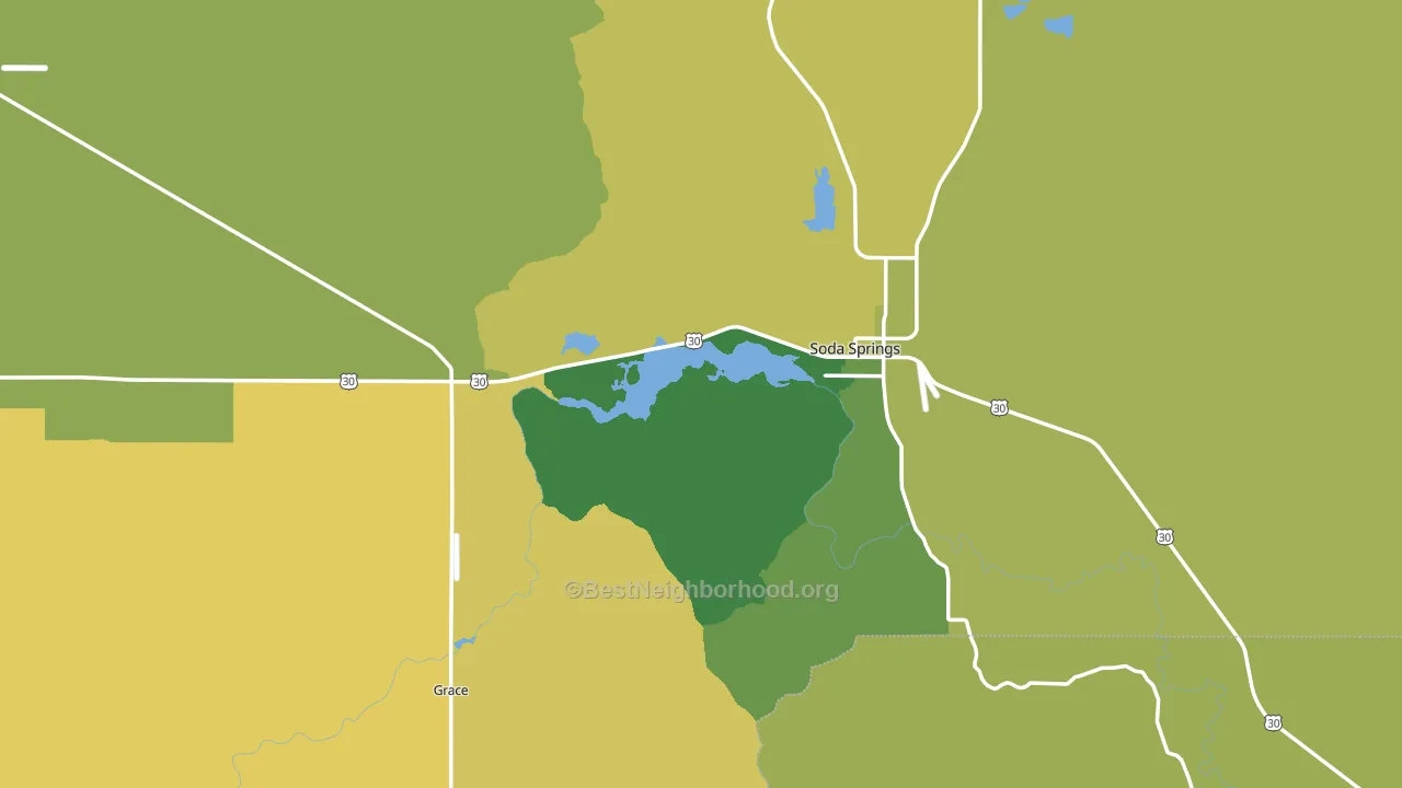 Caribou County, ID block-group voter-turnout map