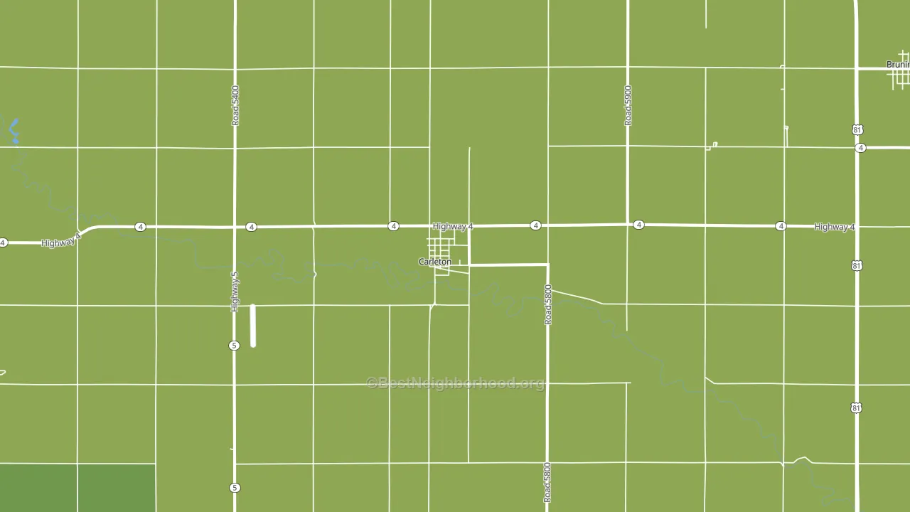 Carleton, NE block-group voter-turnout map