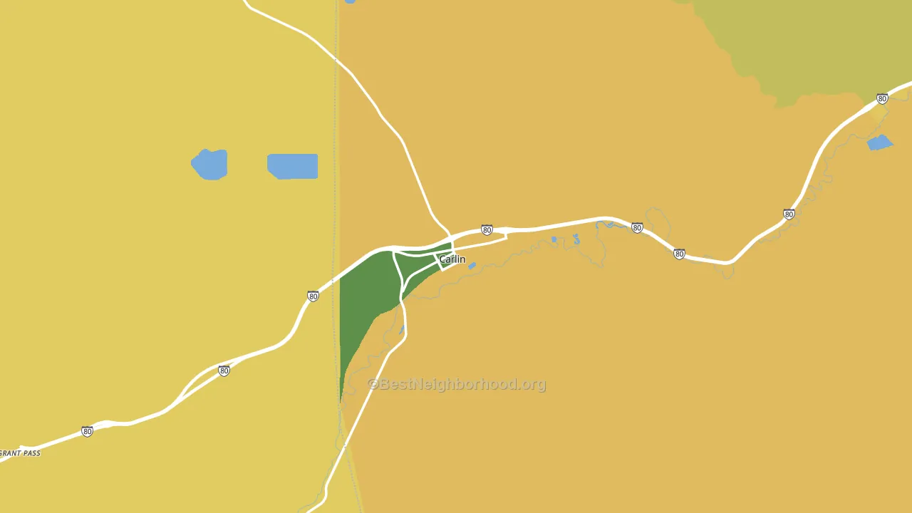 Carlin, NV block-group voter-turnout map
