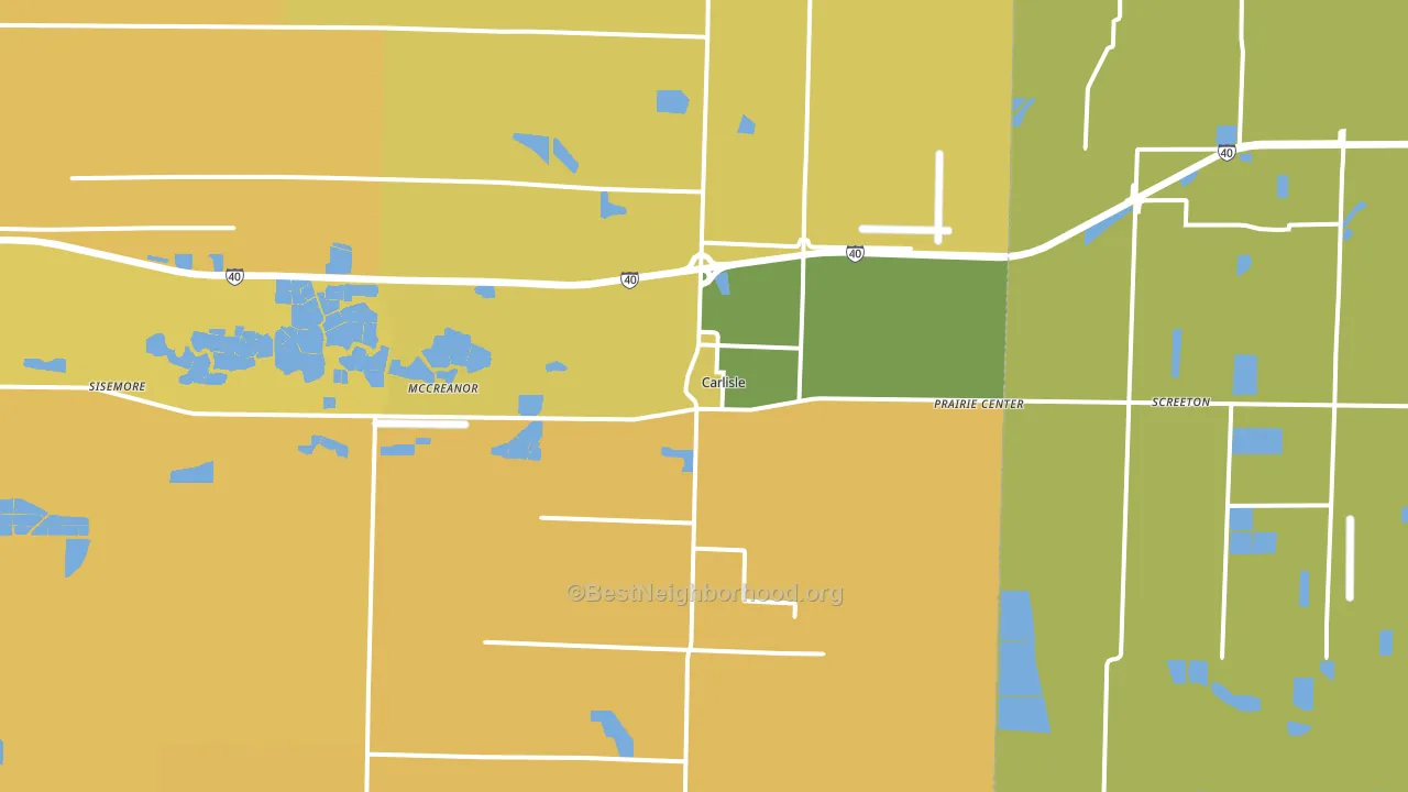 Carlisle, AR block-group voter-turnout map
