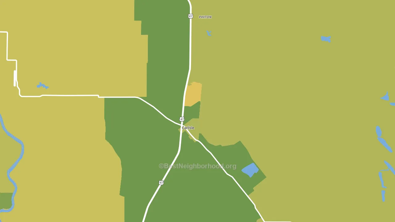 Carlisle, IN block-group voter-turnout map