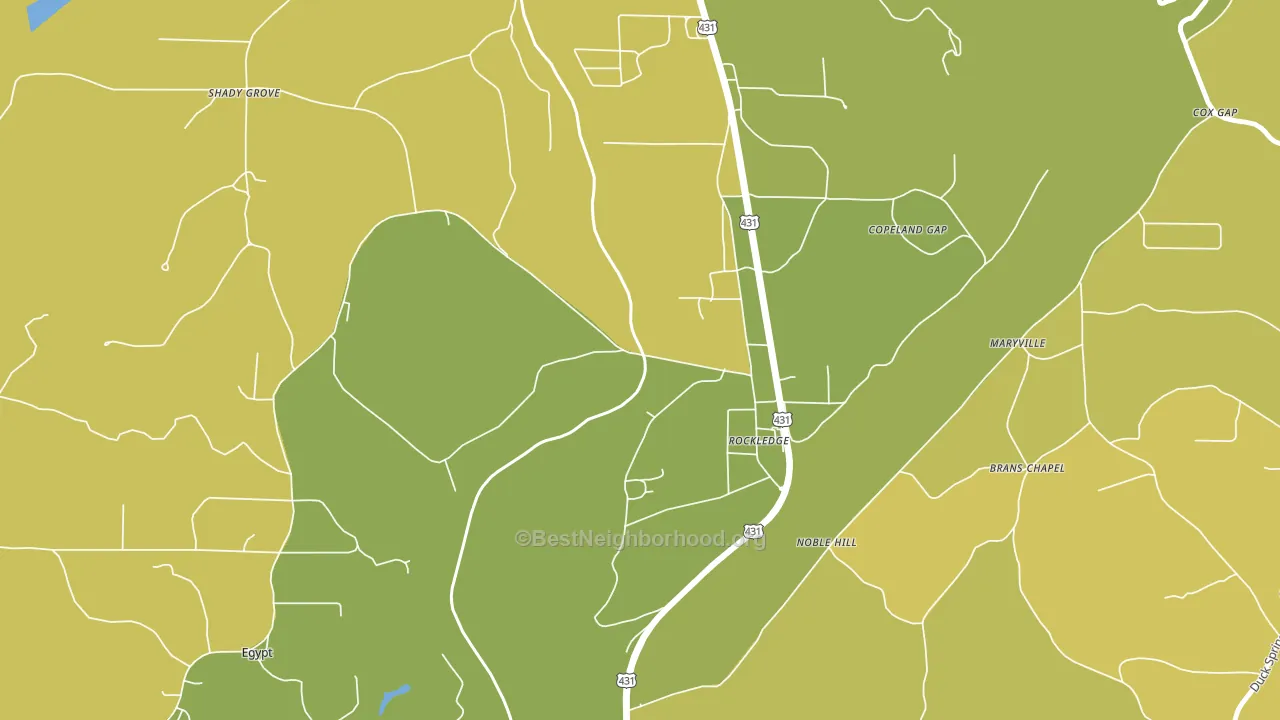 Carlisle-Rockledge, AL block-group voter-turnout map