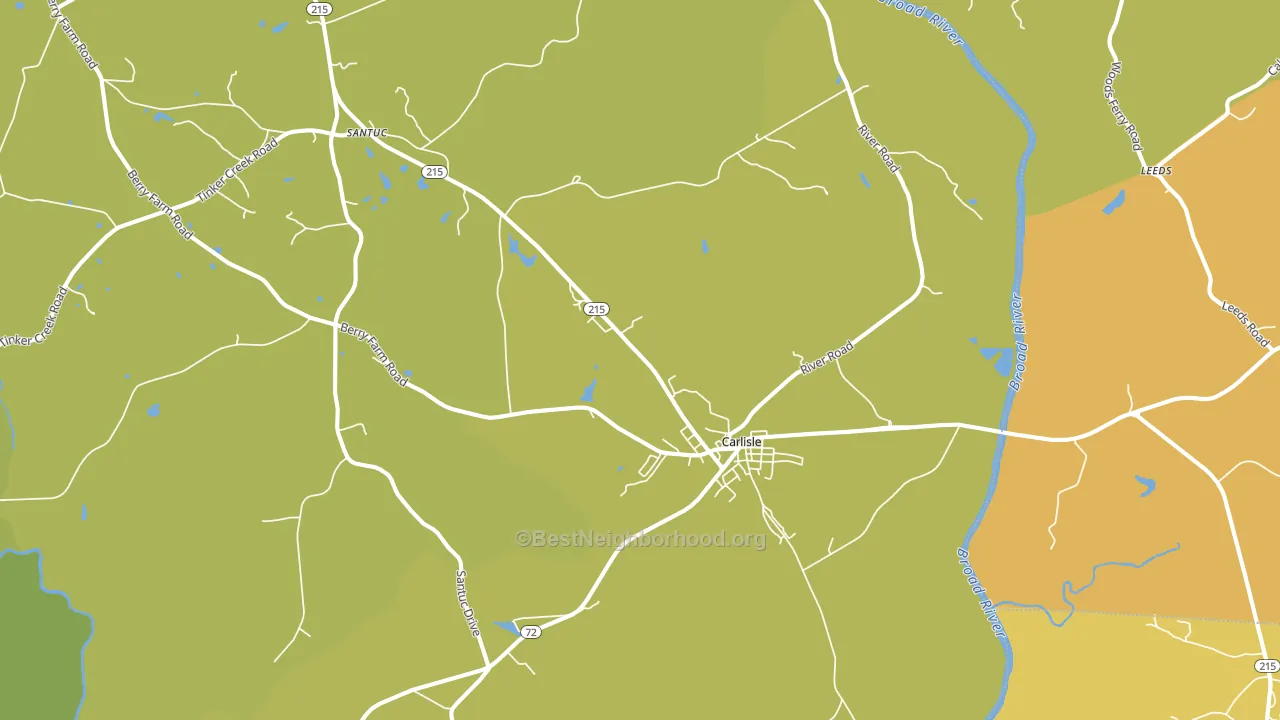 Carlisle, SC block-group voter-turnout map