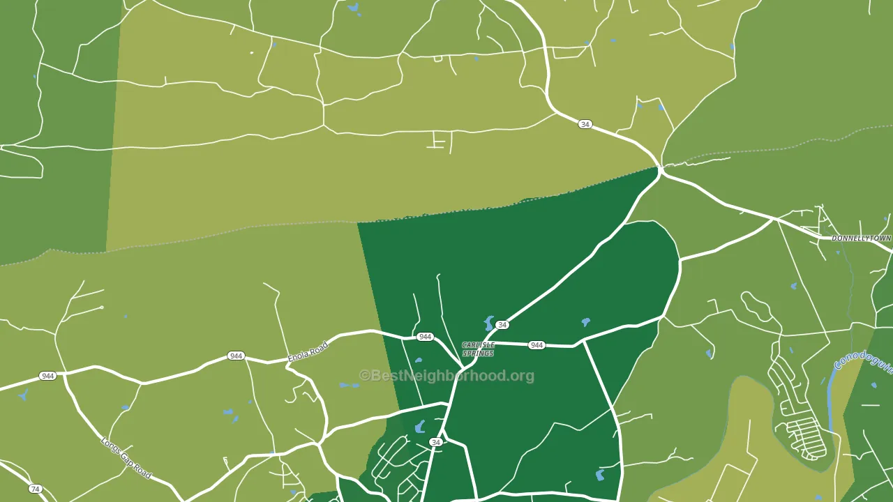 Carlisle Springs, PA block-group voter-turnout map