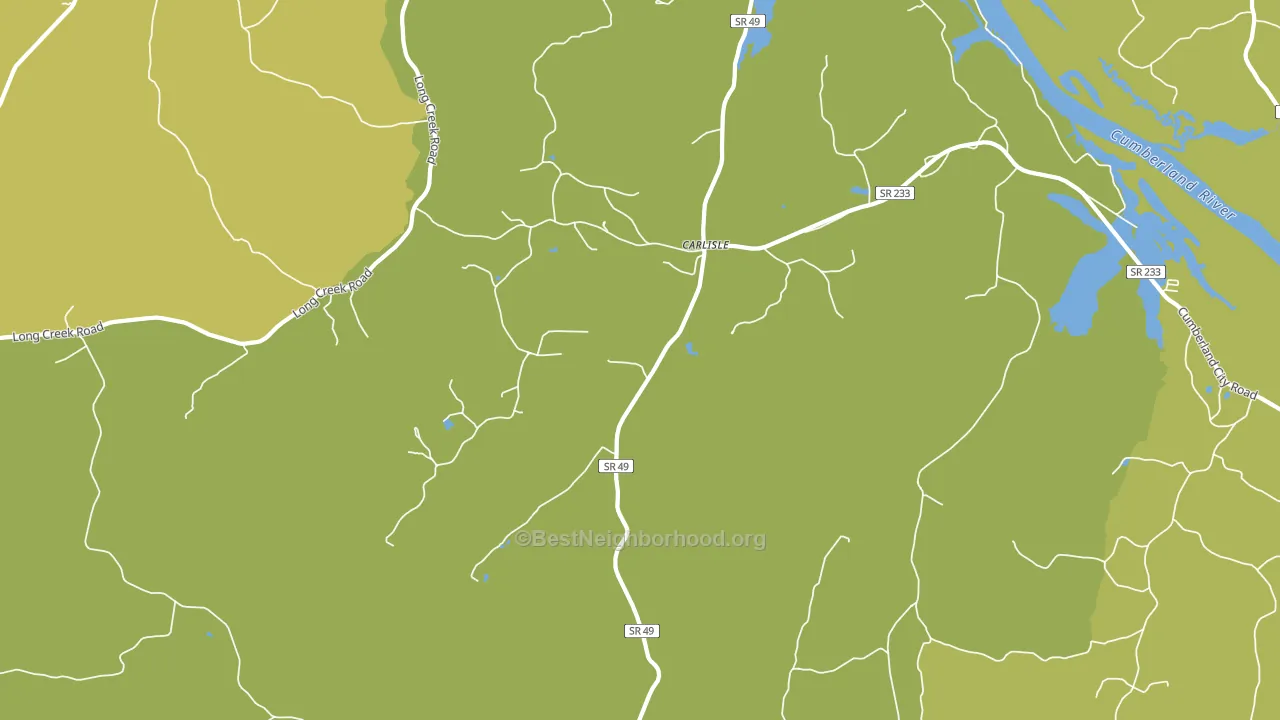 Carlisle, TN block-group voter-turnout map