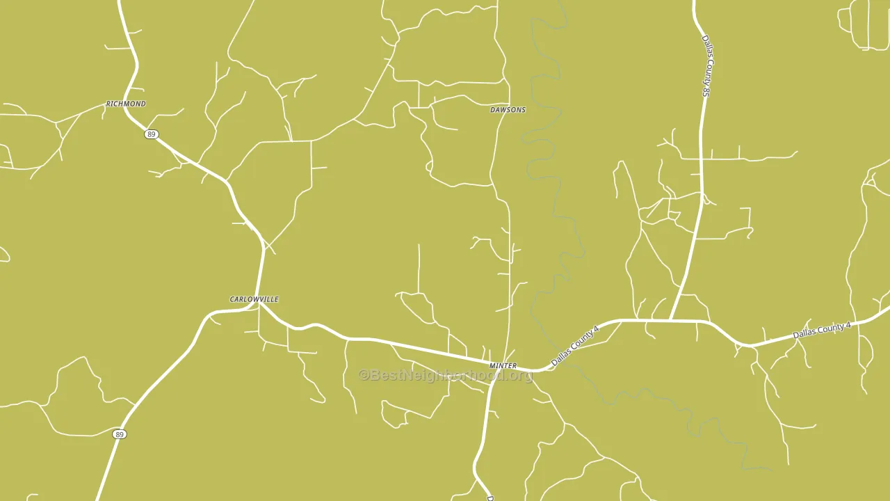 Carlowville, AL block-group voter-turnout map