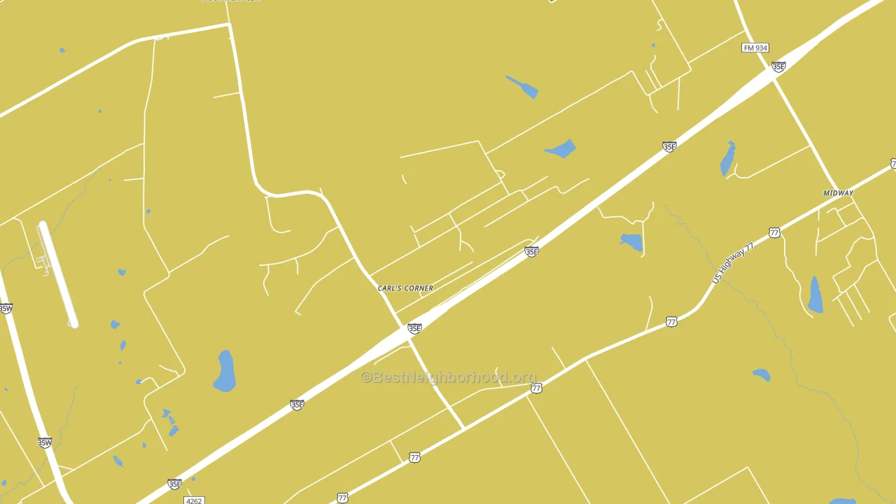 Carls Corner, TX block-group voter-turnout map