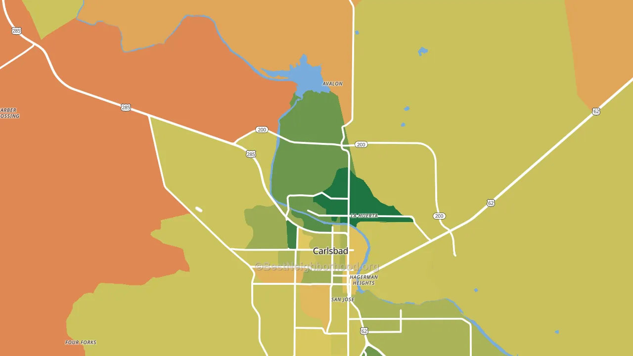 Carlsbad North, NM block-group voter-turnout map