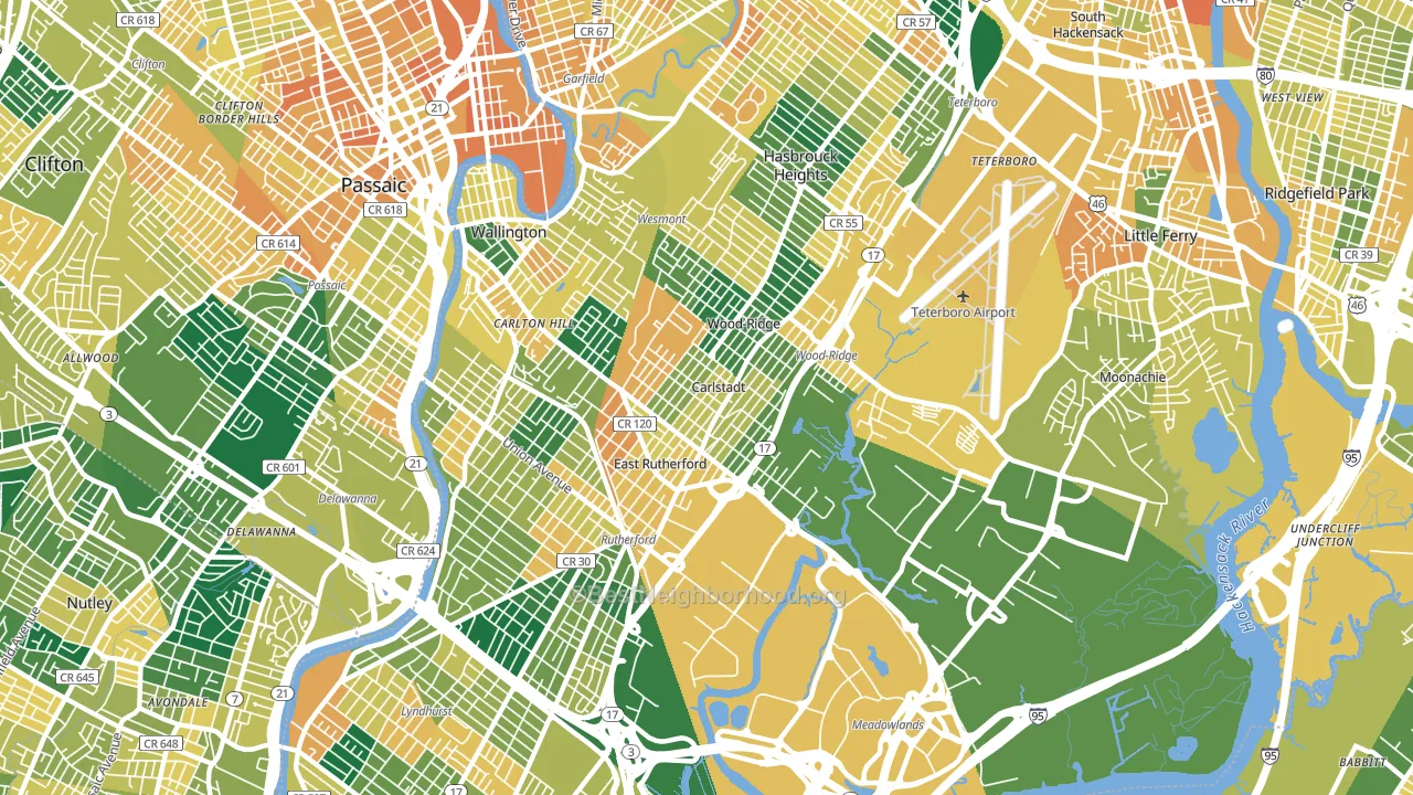 Carlstadt, NJ block-group voter-turnout map