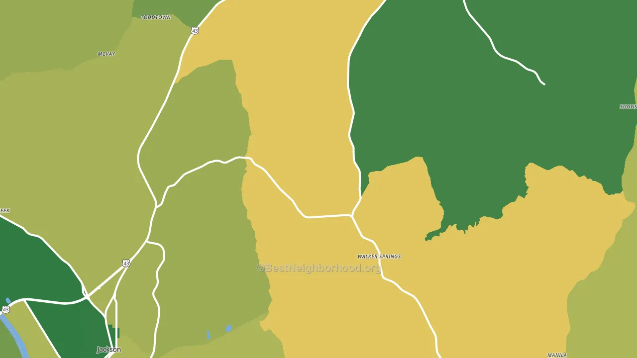 Carlton, AL block-group voter-turnout map