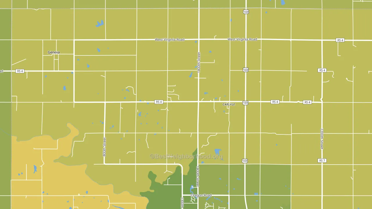 Carlyle, KS block-group voter-turnout map
