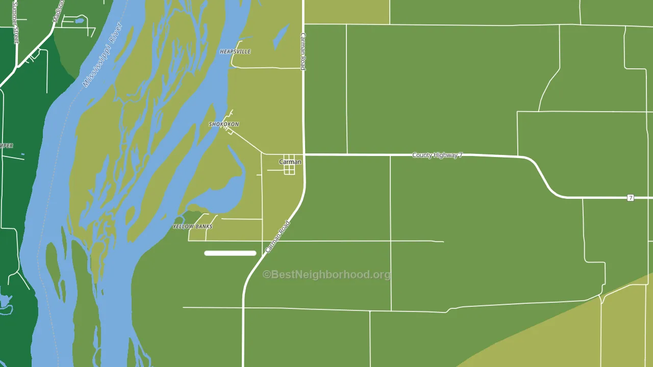 Carman, IL block-group voter-turnout map