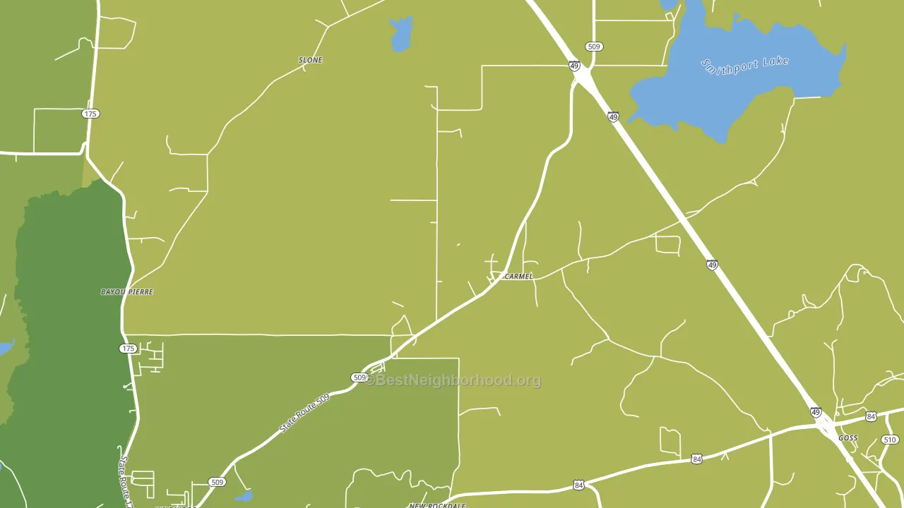Carmel, LA block-group voter-turnout map
