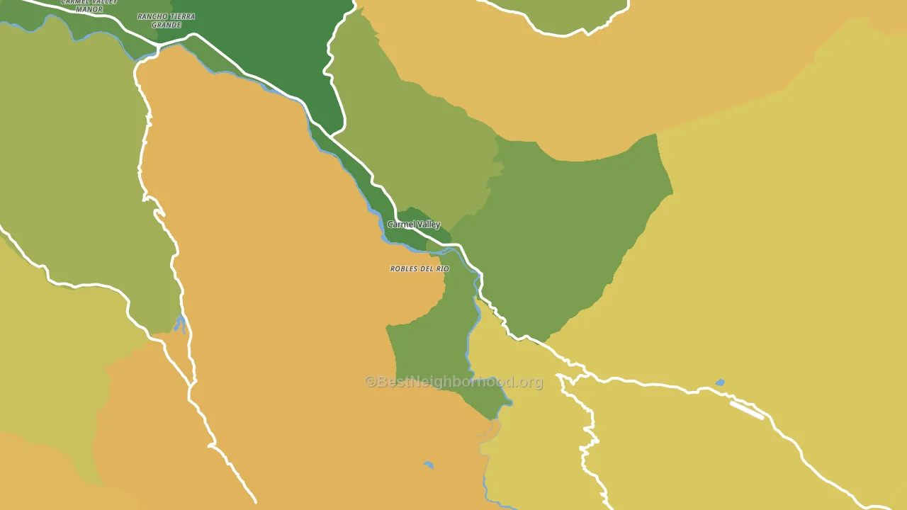Carmel Valley, CA block-group voter-turnout map