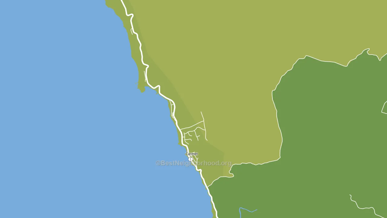 Carmet, CA block-group voter-turnout map